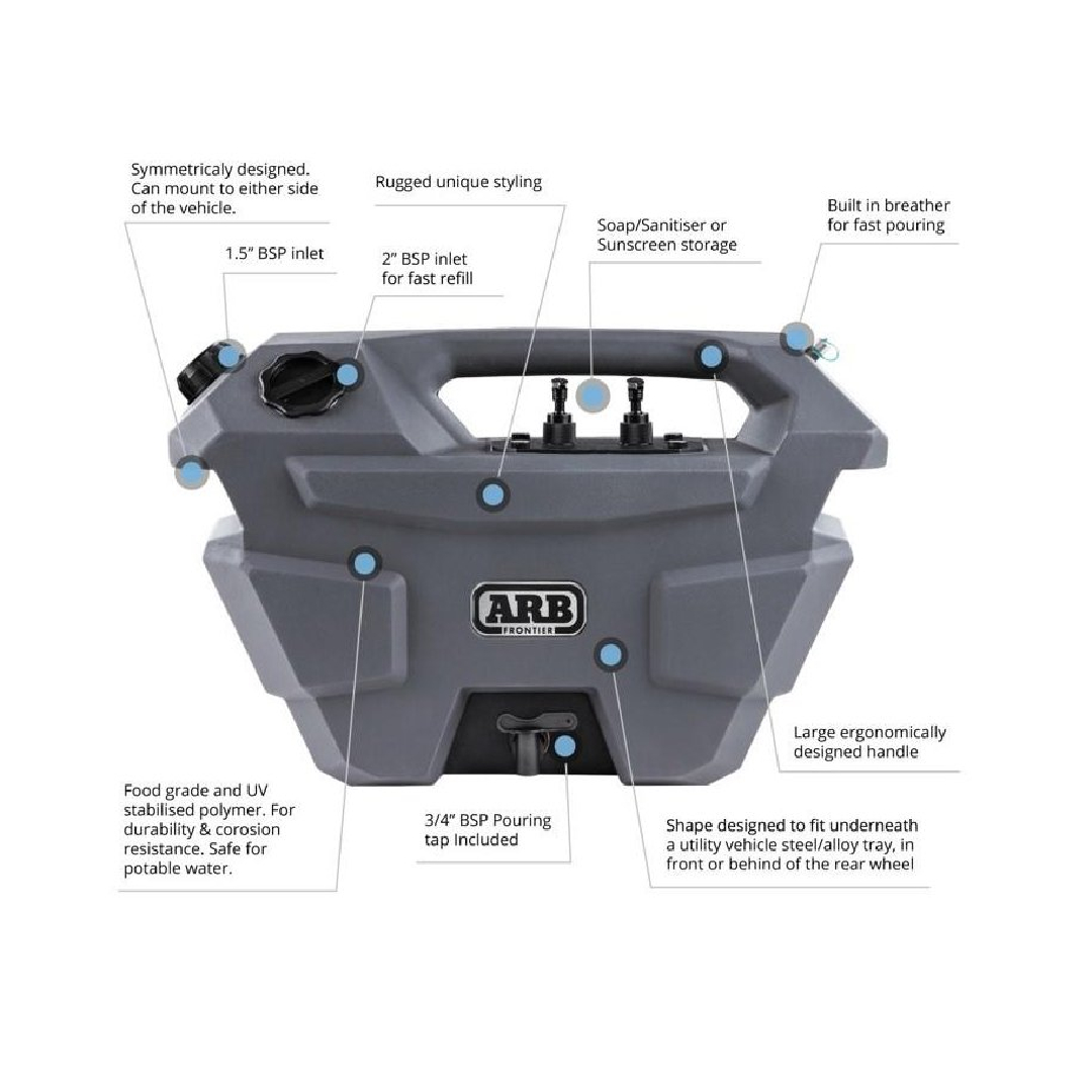 Ūdens tvertne - mazgāšanas stacija ARB Frontier WT001MG28, 28 l