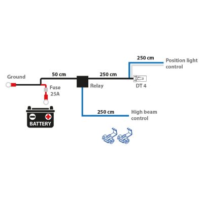 Auxiliary Lights Connection Kit DT4 2,5mm²