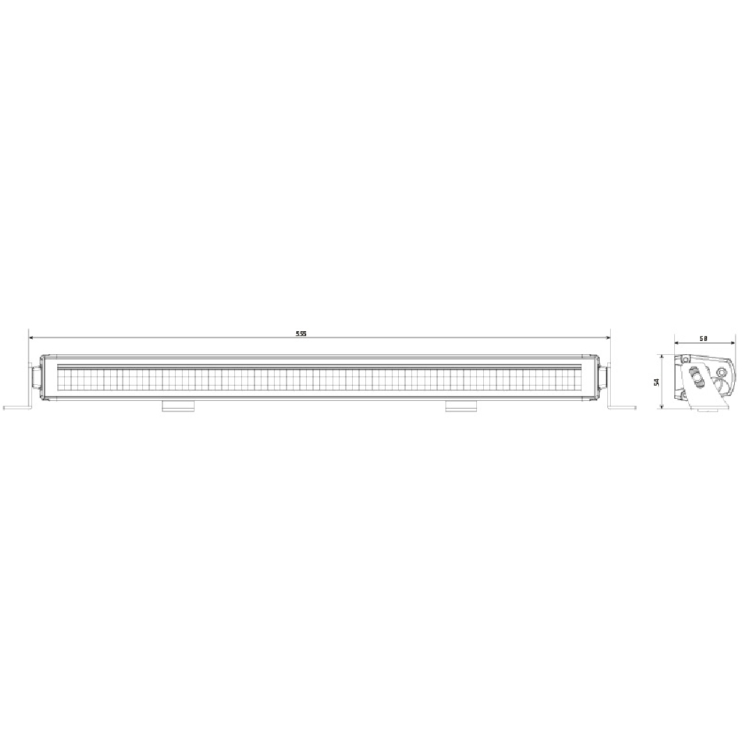 LED Papildlukturis BFL Frameless Slim 555 (100W) - Image 2