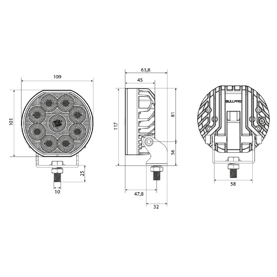 LED Darba lukturis BullPro Spectrum Ellipse 54 - Image 2