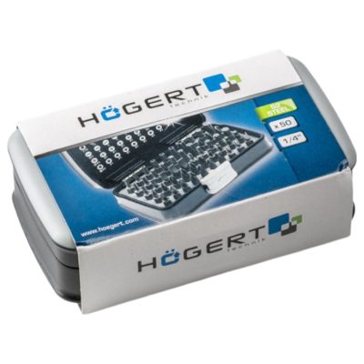 Pagarinātais skrūvgriežu uzgaļu komplekts Högert Technik 50 gab.