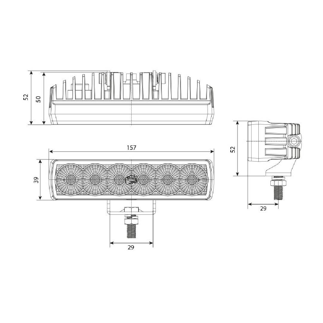 LED Darba lukturis BullPro Spectrum Slim 12 - Image 3