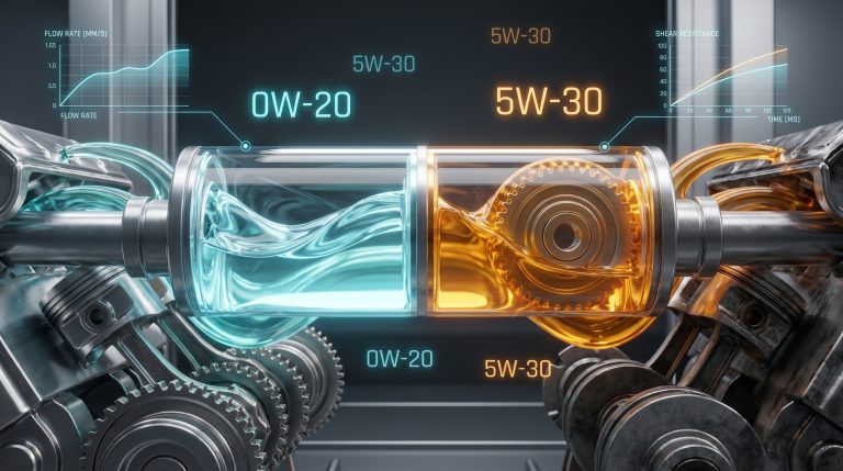 Ko nozīmē cipari motoreļļas nosaukumā, piemēram 5W-30?