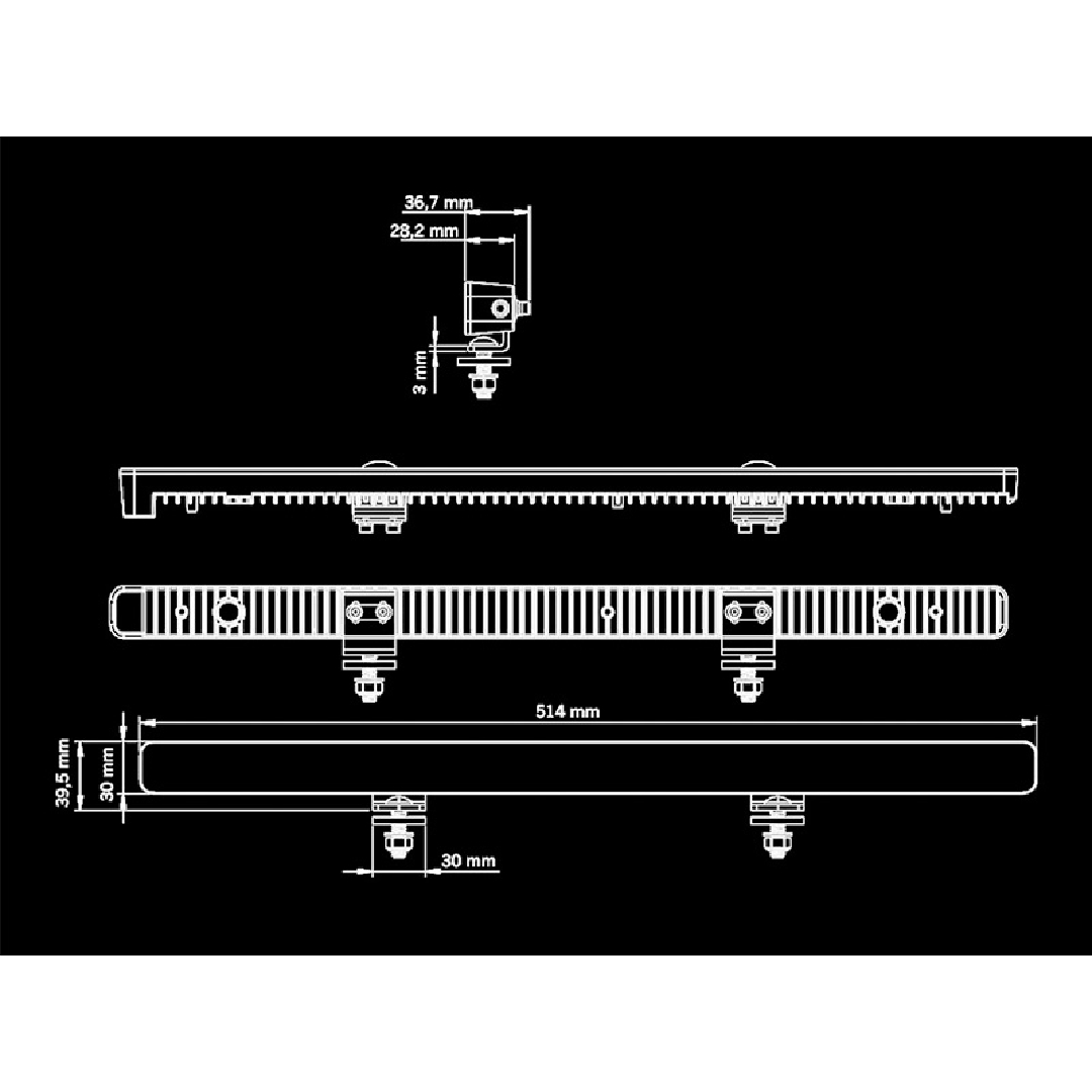 LED Papildlukturis NUUK E-line low profile - Image 3